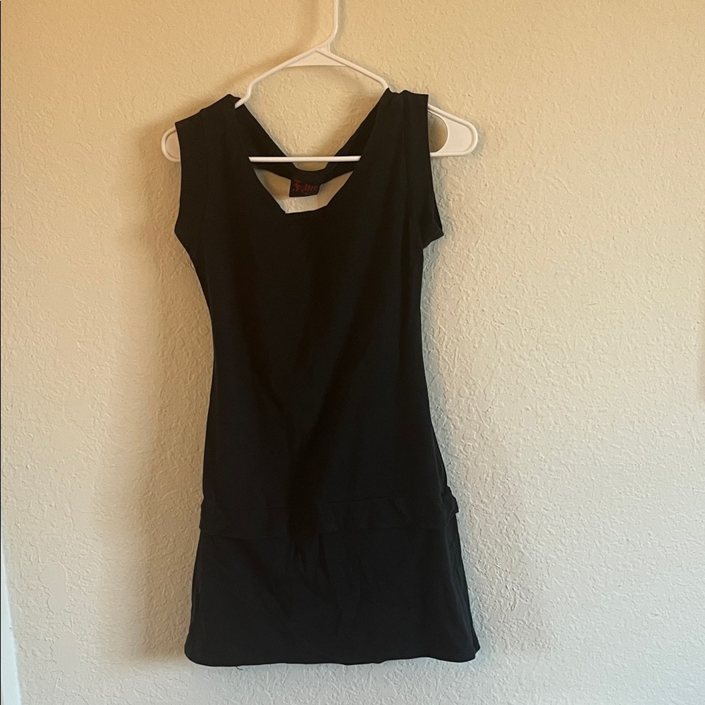 80’s Black Sleeveless Dress Goth